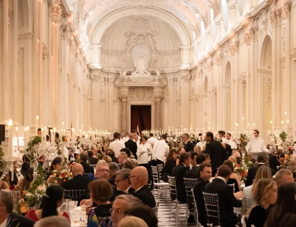 Grand banquet hall during the Gala Reale di Savoia